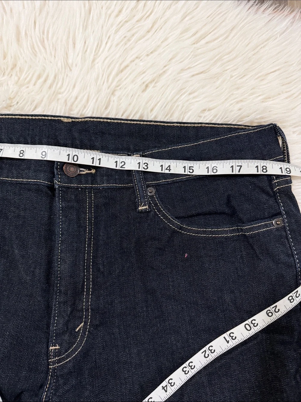 Levi's Men's Dark Indigo Straight Jeans Size 36X32